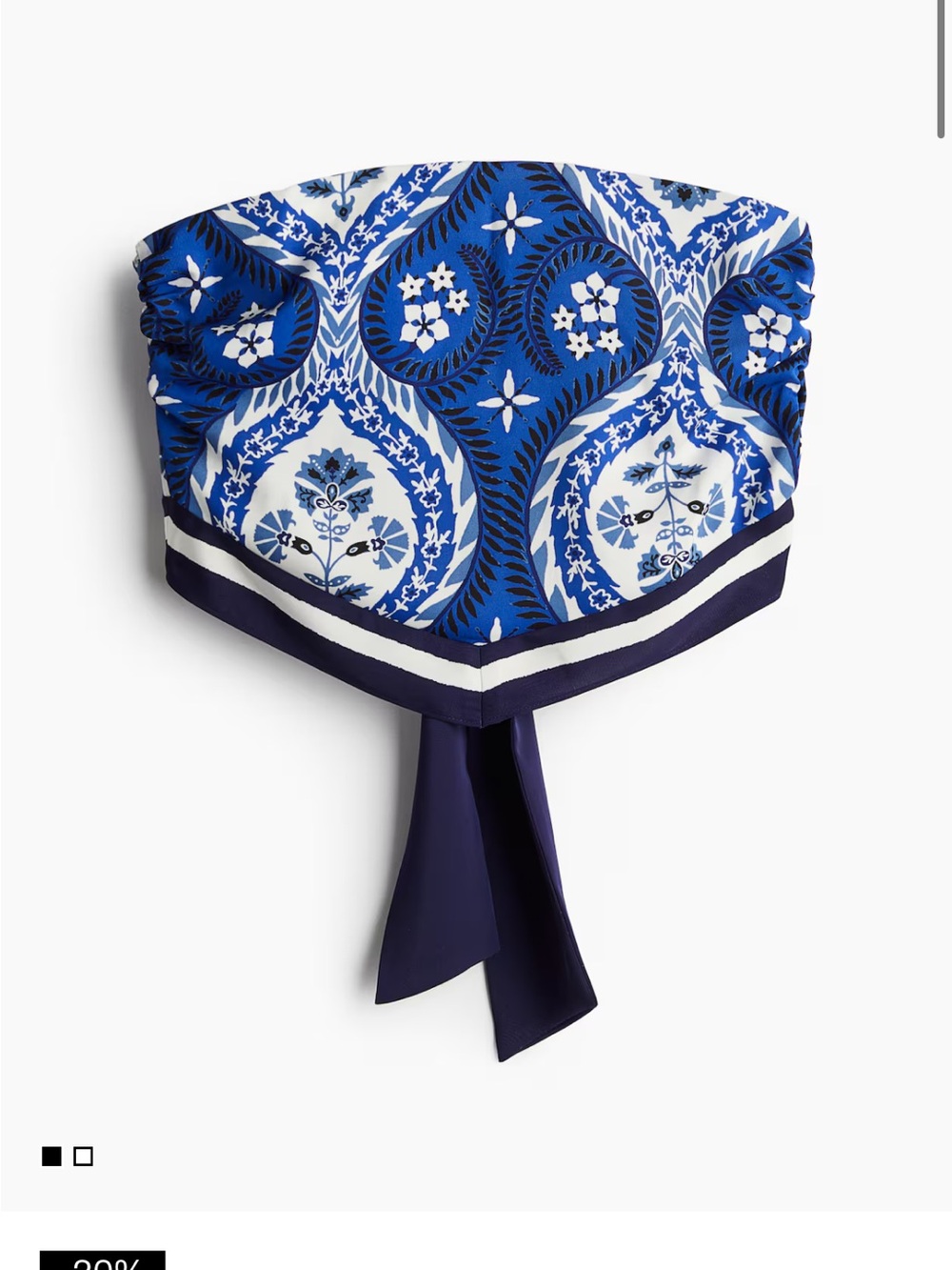 H&M Blue & White Bandana Top